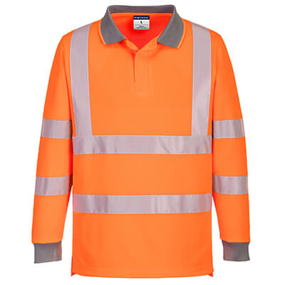 Portwest EC11 Eco Hi-Vis Poloshirt Lange Mouw | Gerecycled EN ISO 20471 Klasse 3