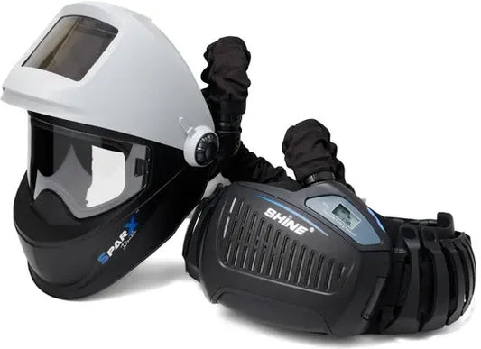 Lichtgewicht ademhalings- en gezichtsbescherming | SPARX Double MG lashelm + PAPR