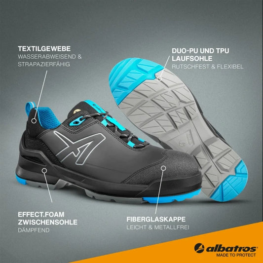 TARAVAL BLACK/BLUE LOW