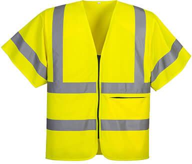 Hi-Vis Half Sleeve Zip Vest