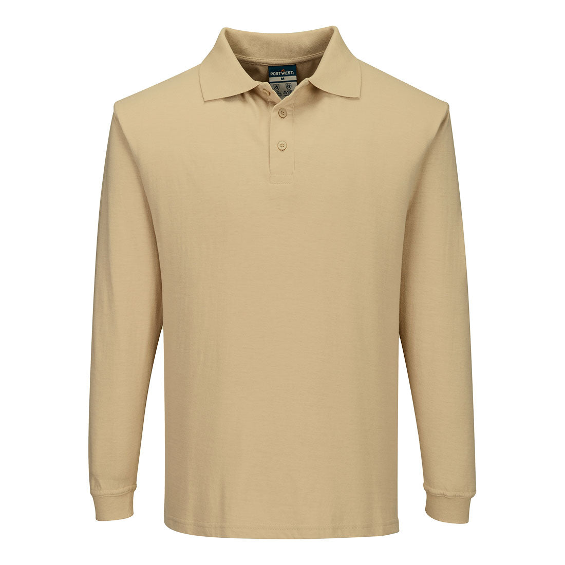 Flame-resistant-anti-static-long-sleeve-polo-shirt