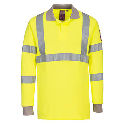 FR77 - Vlamvertragende Modaflame Antistatische lange mouw Poloshirt