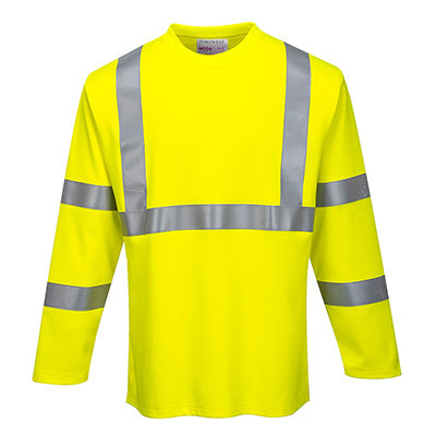 FR96 - Vlamvertragende Modaflame HiVis T-Shirt met Lange Mouw