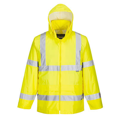 Regenjas met hoge zichtbaarheid