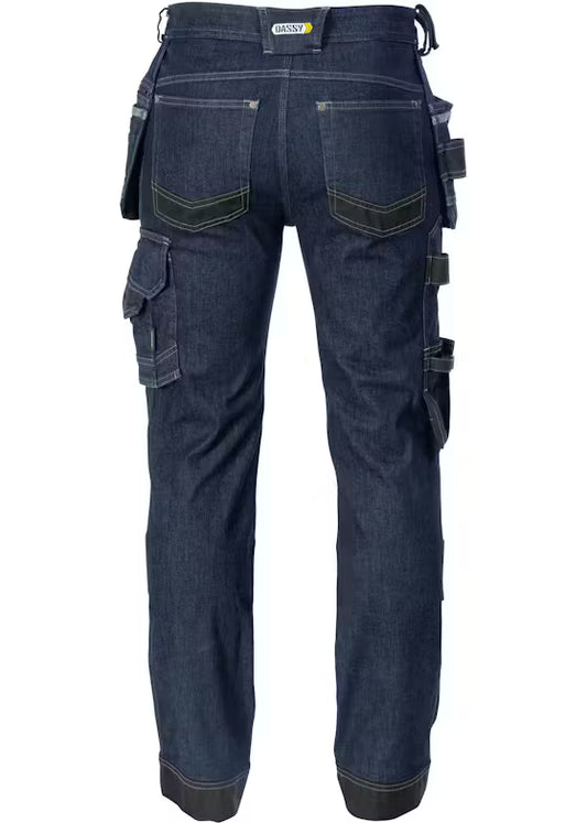 DASSY®  Melbourne Stretchjeans met holsterzakken en kniezakken.